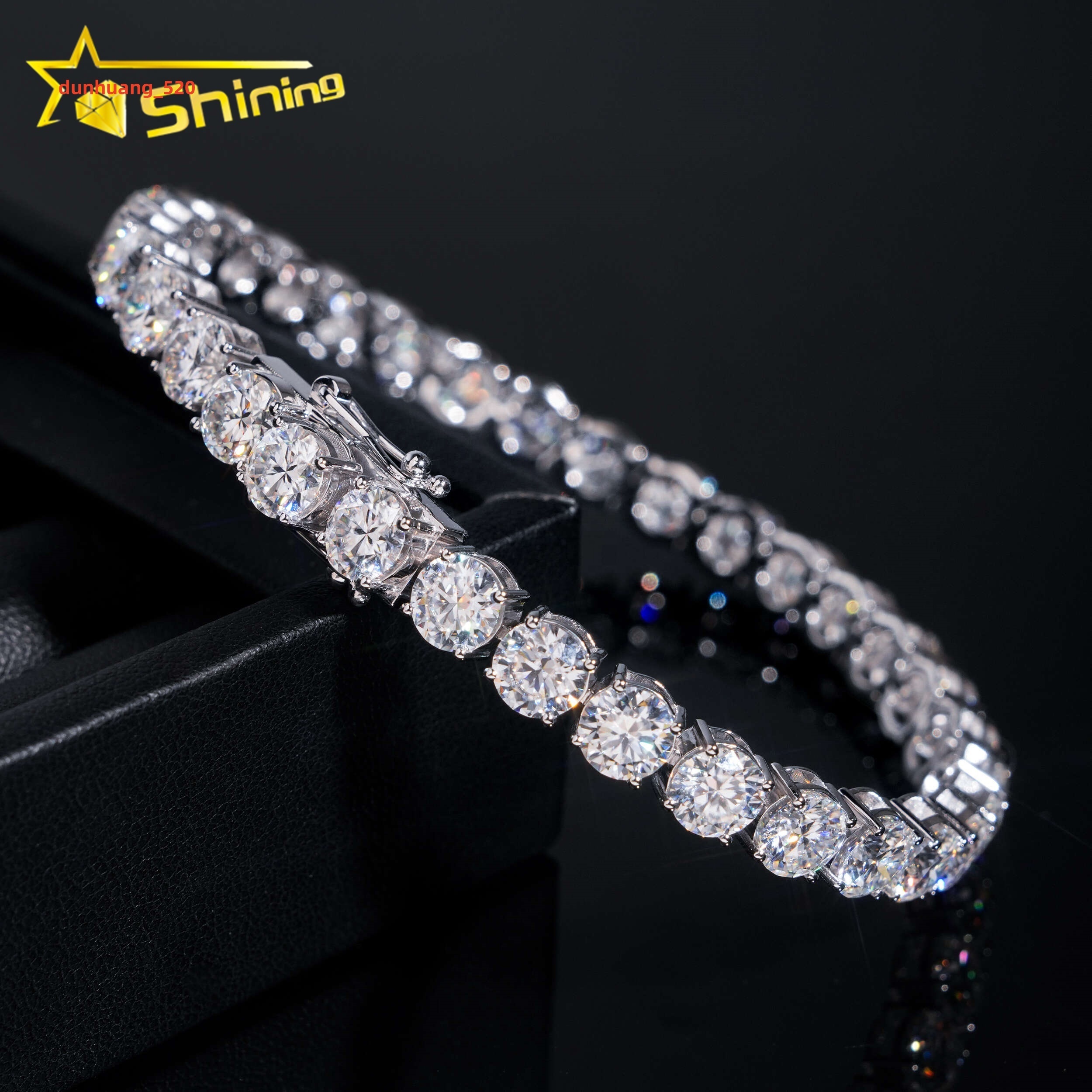 Custom Unisex Class Design Tennis Chain Fine Jewelry Iced Out 10K Real Gold VS1 2mm 3mm 4mm Lab Grown Diamond Tennis Bracelet