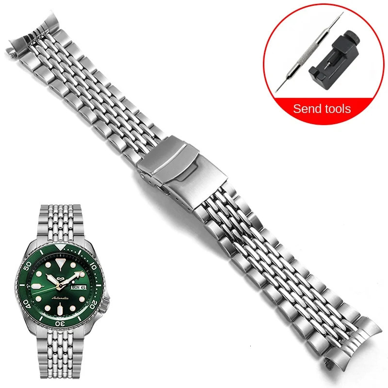 Precision Steel Strap With Substitute No5Green Water GhostSky Eagle Series Curved Interface Stainless Watch Chain 22mm 251027