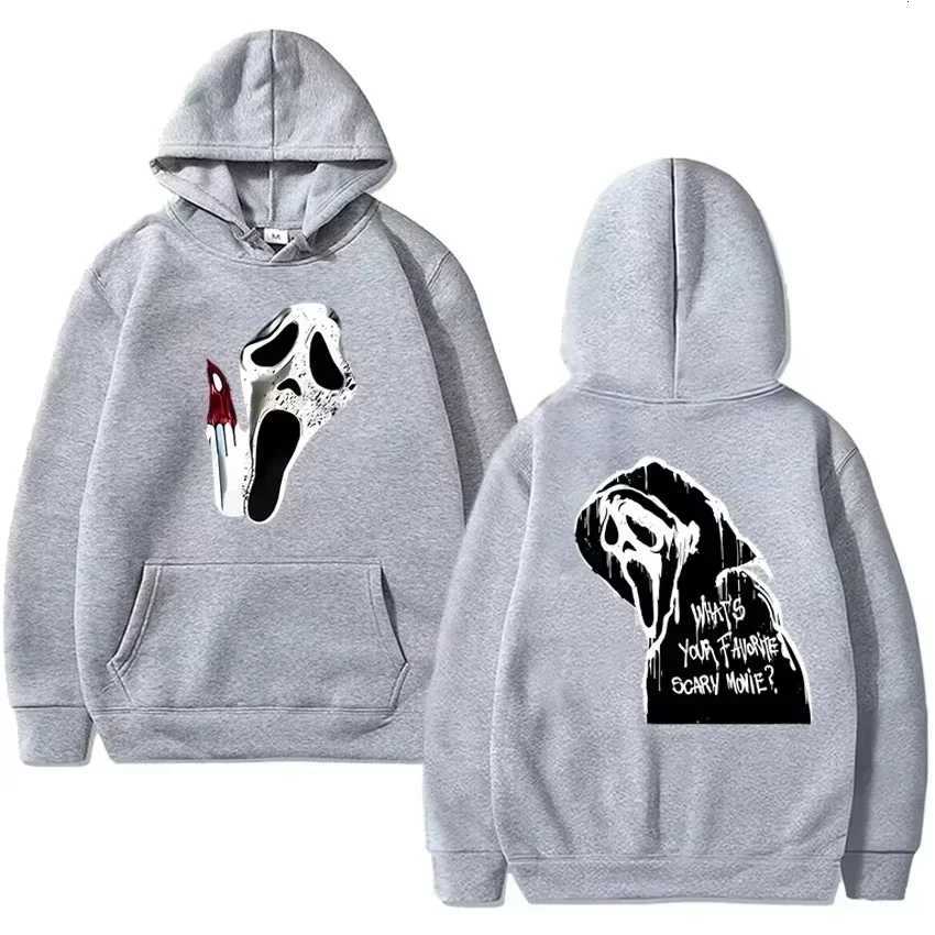 2025 New in gothic Double Sided printed streetwear Men women VI Ghostface Graphic Hoodie Unisex Fleece Long sleeve Sweatshirts W251027