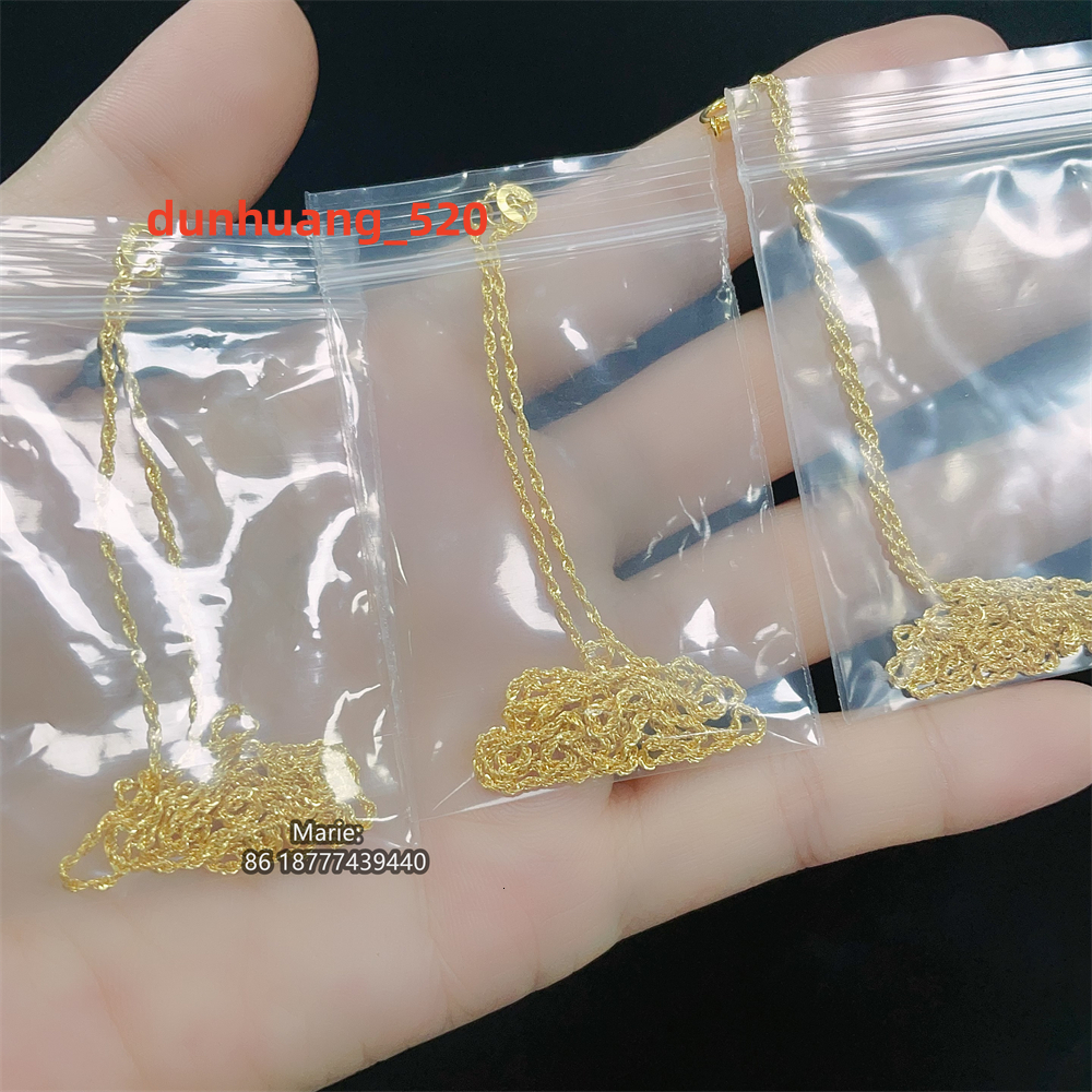 Bulk Sale Twisted Link Rope Chain Solid Gold Jewelry Gold 18k Real Au750 18k Real Gold Chain Jewelry 18k Rope Chain