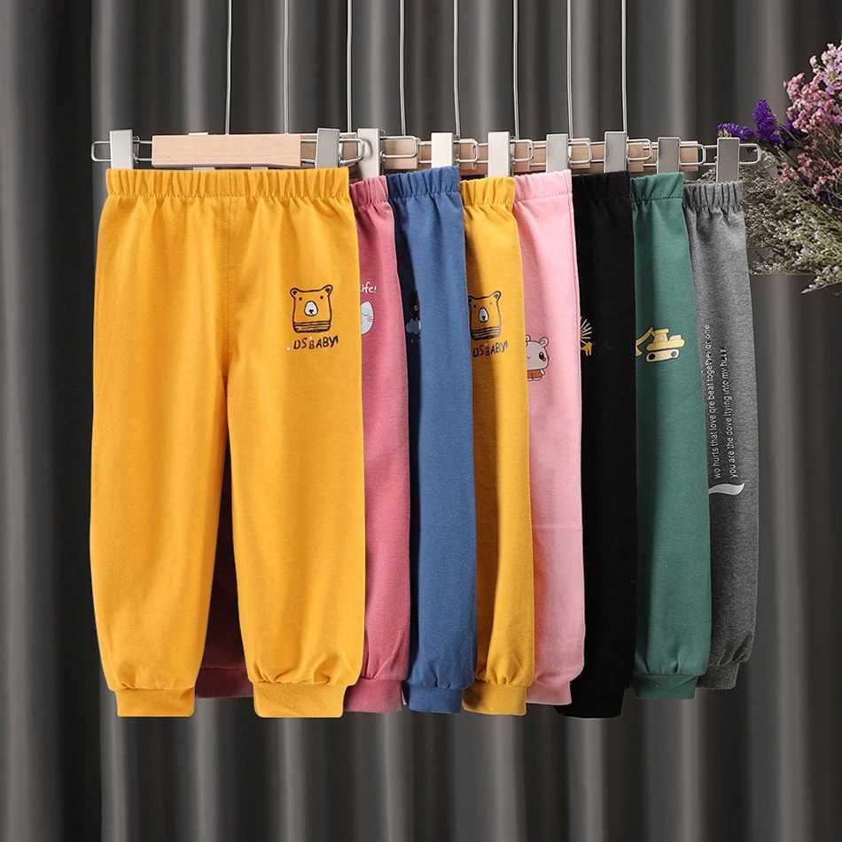 Baby Kids Bottoms Unisex Casual Long Pants for Boys and Girls Spring Autumn Elastic Waist Cartoon Animal Capris Children ClothesT251027
