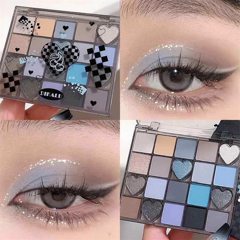 DIKALU Black Honey Eyeshadow Tray Matte Pearl Glitter Earth Multicolor Smoky BlushXJ251027