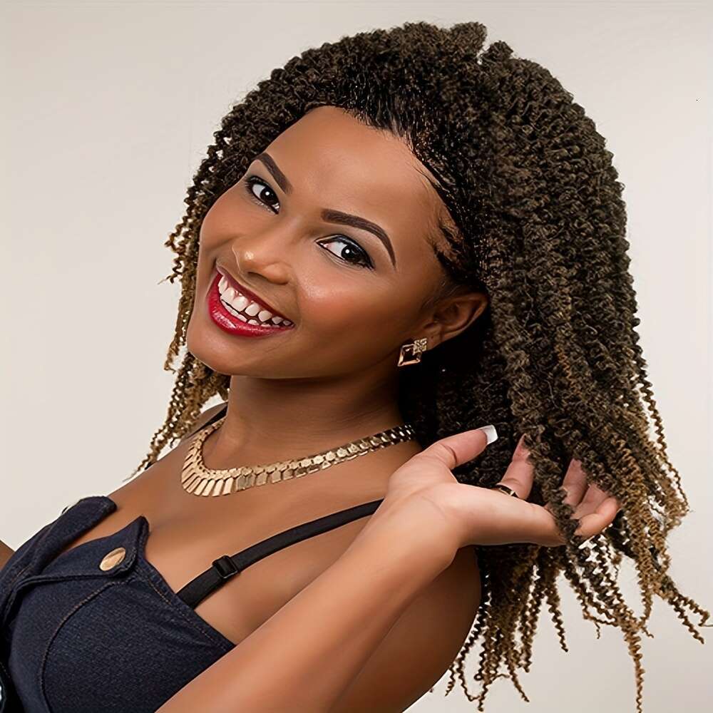 Curly Braids Synthetic Lace Beginners Friendly Heat Resistant Wig For Women