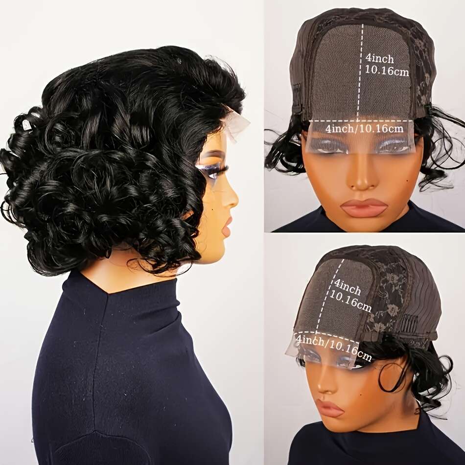 Elegant 4*4 Transparent Lace Frontal Light Brown Piano Color Wig, 180% Density Bob Virgin Human Hair, Loose Wave Hair Style With Hairline, Nature Look