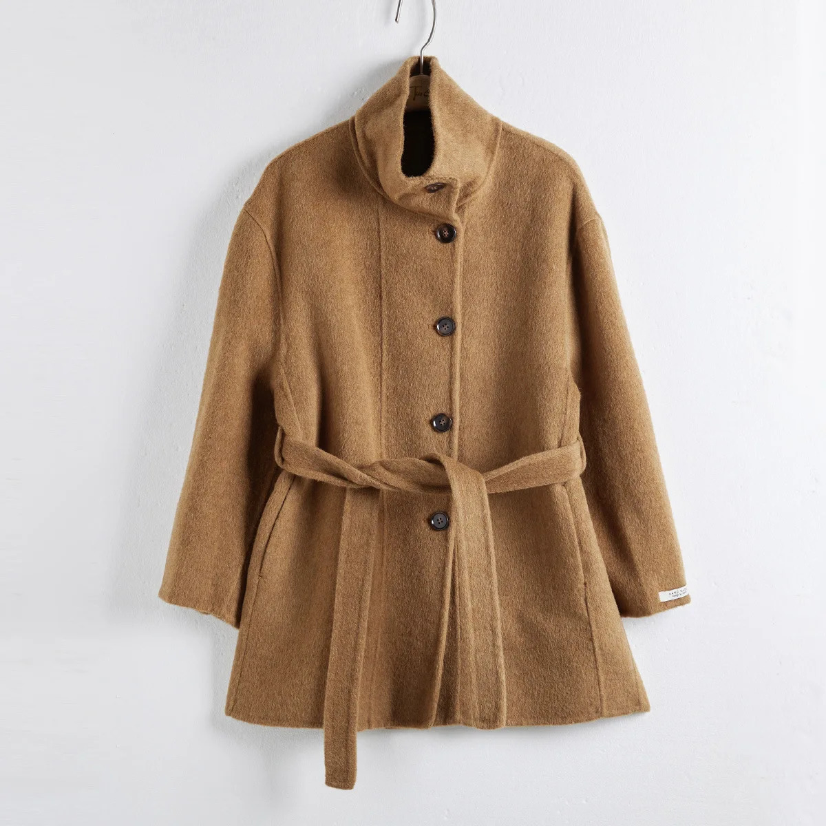 DoubleSided Woolen Stand Collar Slimming Temperament Dress Coat Autumn Fashionable Womens Outerwear 251027