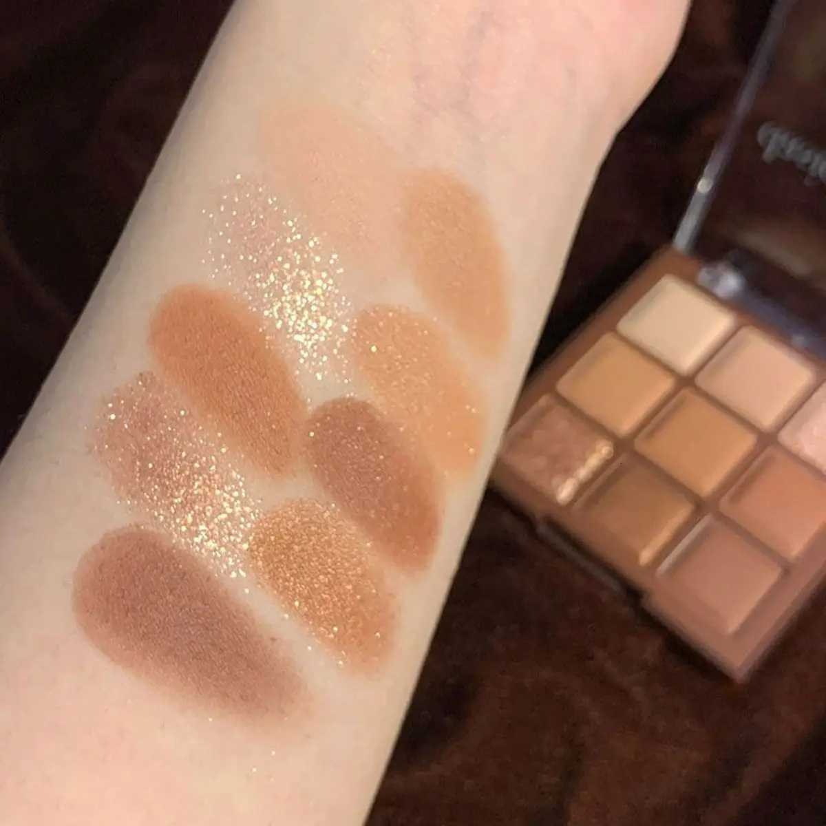 halloween 9 Color Chocolate Eyeshadow Palette Matte Shimmer Earth Tones Smooth Pigment Brighten Under EyeXJ251027