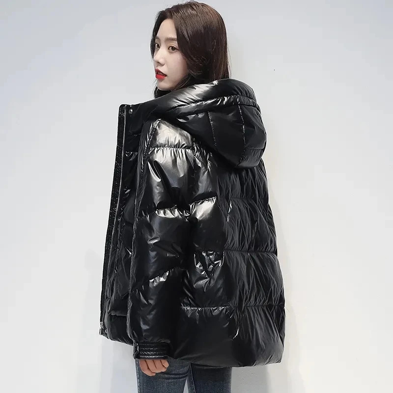 Down Cotton Jacket Hooded Short Comfortable Womens Winter Parka Ladies Coat Versatile Loose Casual Fashion Female 251027