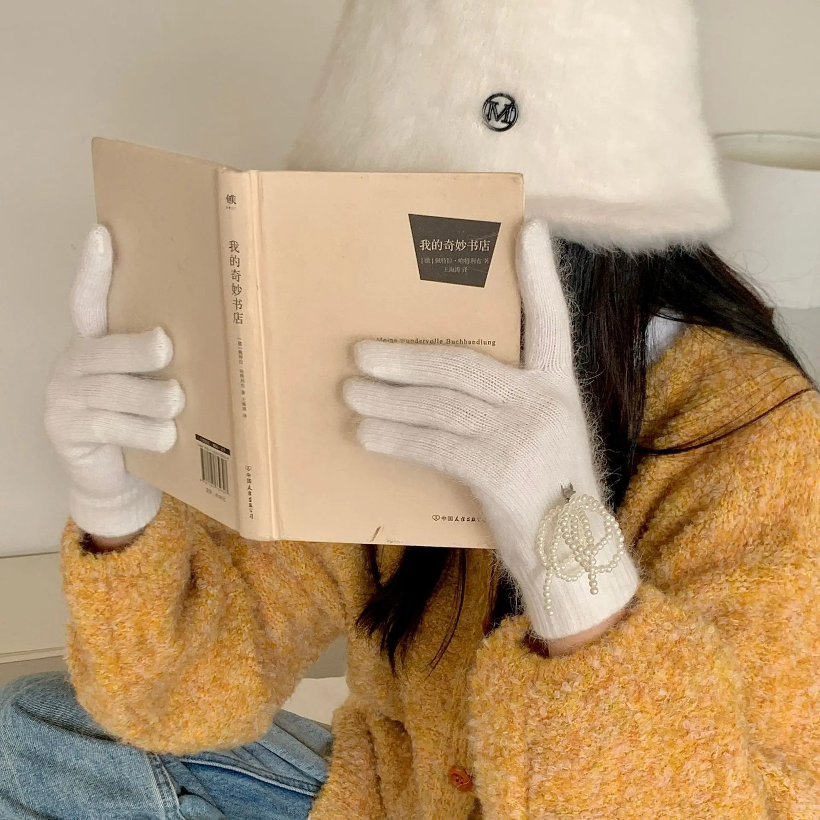 Korean style winter warm bow gloves sweet style cute French pink gloves fashion cycling gloves luva touchscreen nice accessories 251024