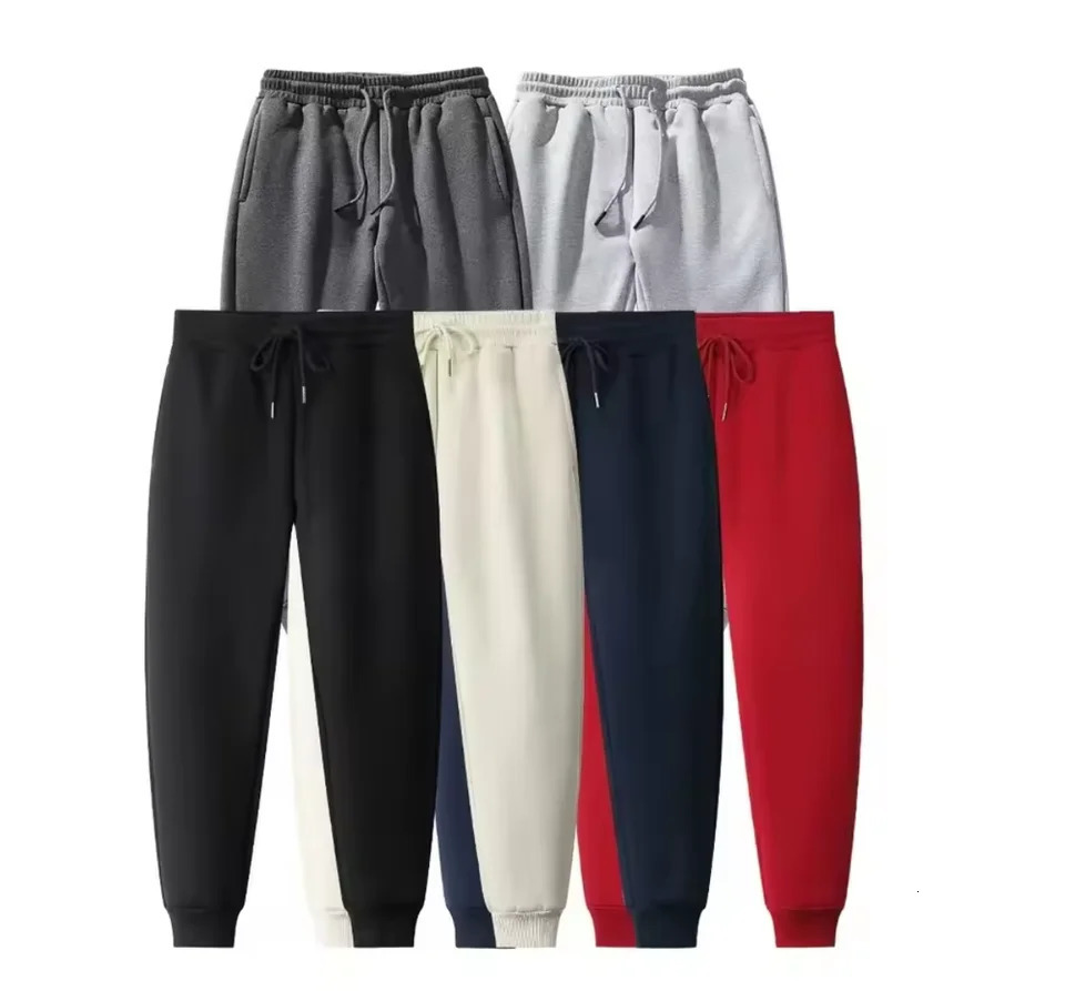 Men Long Pants Autumn and Winter Mens Casual Fleece Sweatpants Soft Sports Pants Jogging Pants 15 Colors Male Outfit Trouser 251027