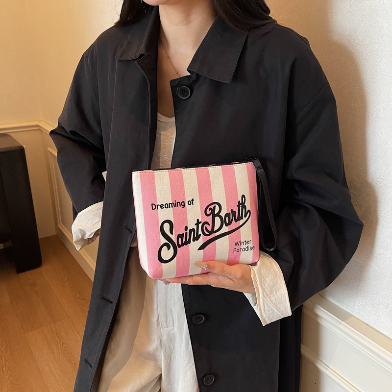 Free shipping designer bag New Handheld Makeup Bag Large Capacity Lipstick Bag Waterproof Wear-resistant Portable Square Striped Toiletry Bag