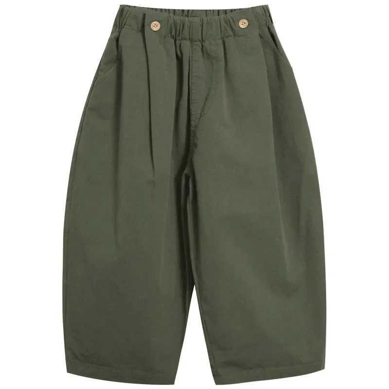 Children Clothing Boys Casual Pants 2024 Spring New Spring and Autumn Loose Korean Style Solid Color Casual Simple PantsT251027