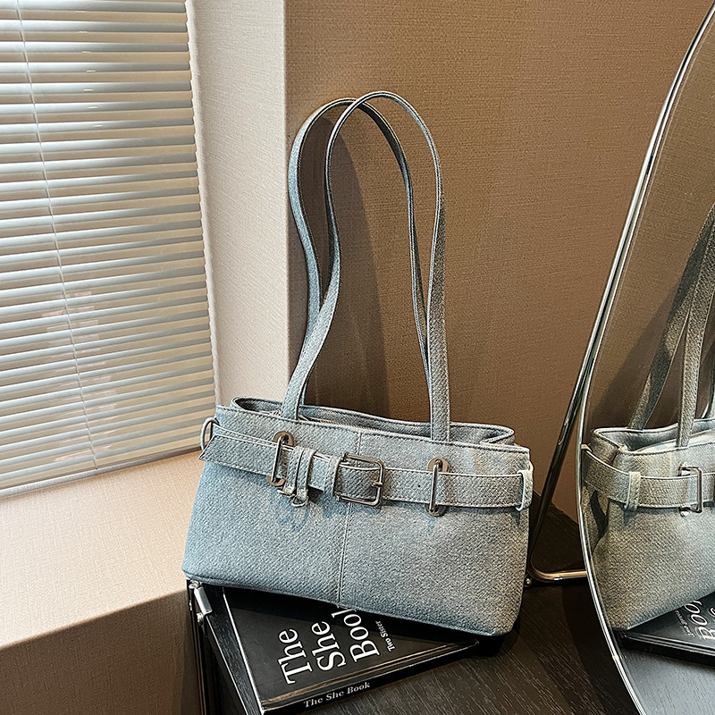 Free shipping designer bag New Niche Korean Style Versatile Handbag Tote Bag Underarm Bag Denim Bag Shoulder Bag
