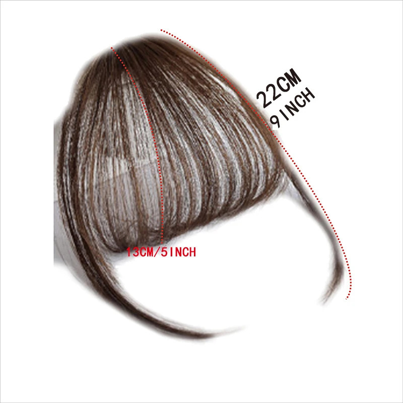 HSTAR Synthetic 3D Short Air Hair Bangs with Clip in Hair Extensions Realistic Fringe Hairpiece for Women Daily Wear 251014