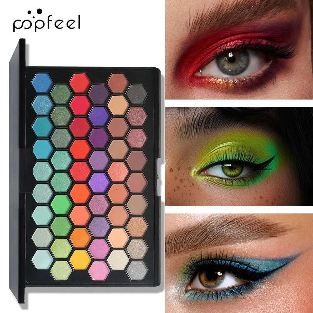 POPFEEL 54 Color Eyeshadow Palette Versatile Earthy Rainbow Shades for Colorful Party MakeupAllinOne Eyeshadow CollectionXJ251027