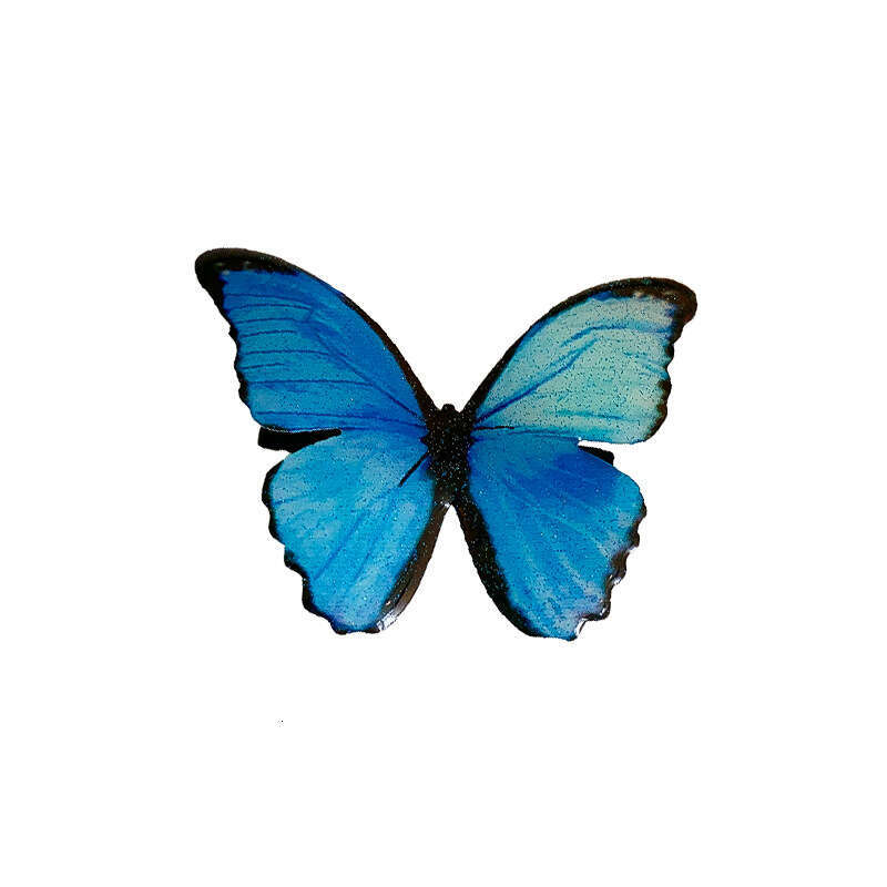 Summer Dreamy Blue Butterfly Niche Bangs Side Clip Super Fairy High-end Hairpin Hair Accessory