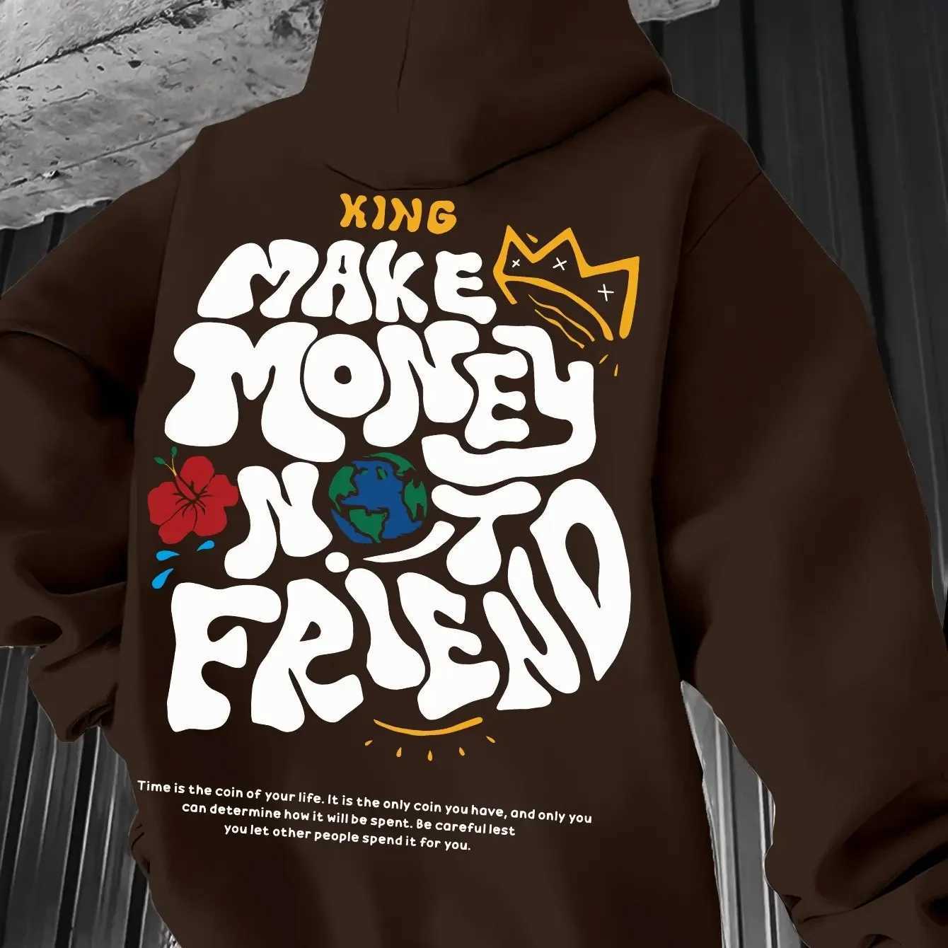 2025 Mens Casual Hoodie SpringAutumn Fashion Geometric Pattern Knit Fabric Regular Fit Polyester Stretchy Crew Neck W251027