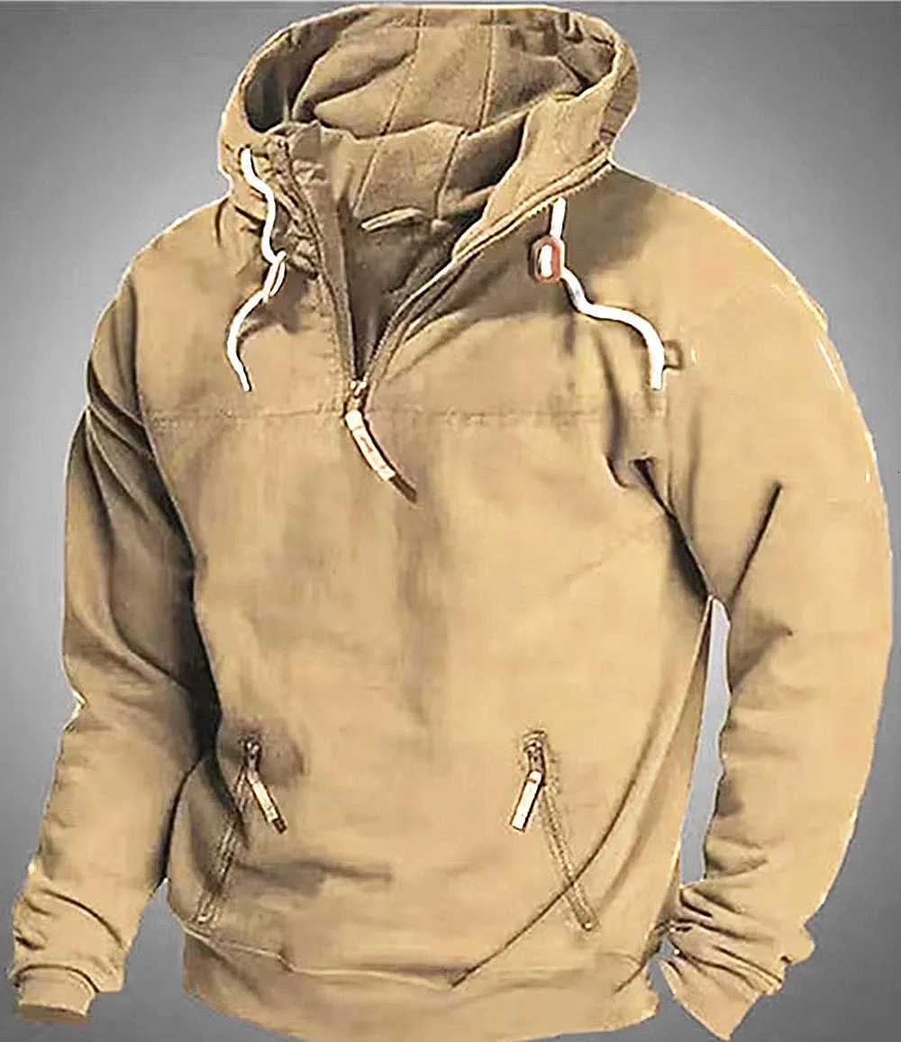 Trendy mens new mens casual hoodie quality workwear zipper long sleeved pullover fashionable hoodie W251027