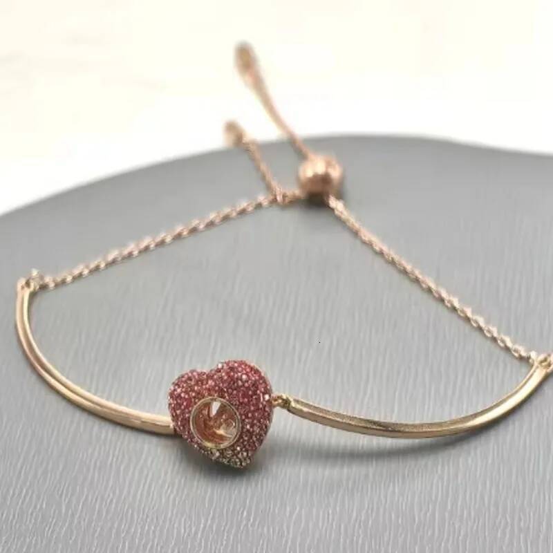 Charms 2025 New Necklace Fine Set for Women Heart Blue Crystal Earrings Bracelet Romantic Gift Jewelry