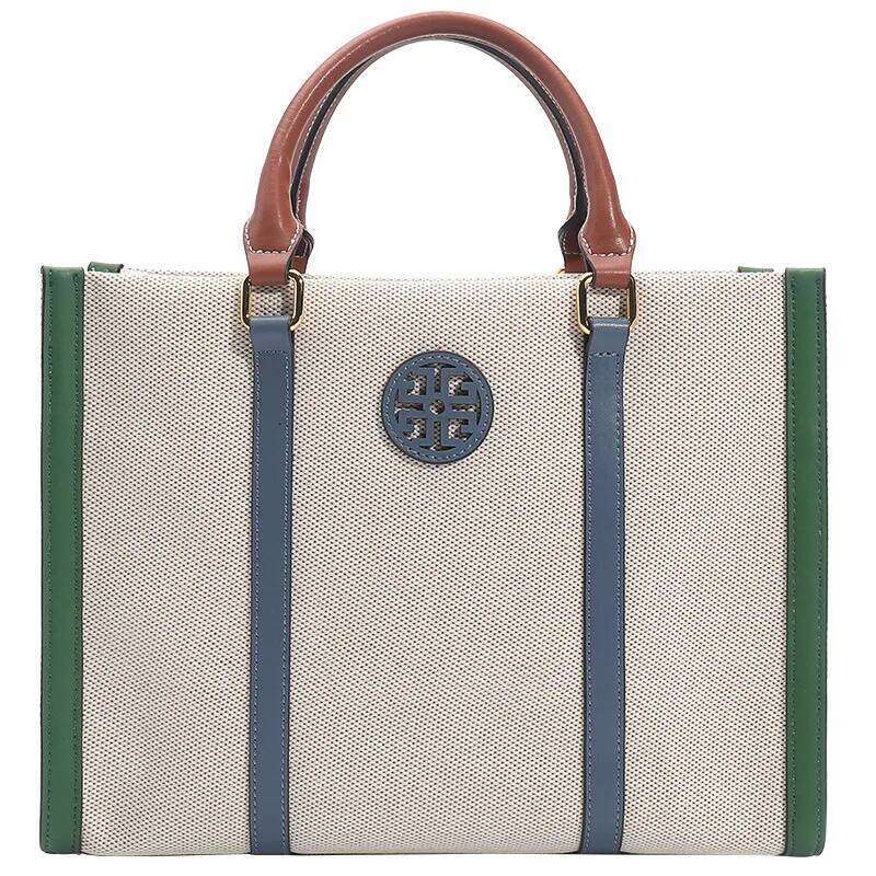 TB Fashion Women's Canvas Versatile One Shoulder Oblique Span Large CapacityHandbag Famous Designer Cc Gg Sac