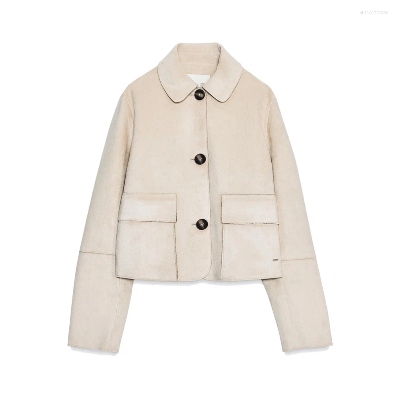 Women's Jackets Autumn Clothing European And American Style Fashionable Simple Suede Jacket