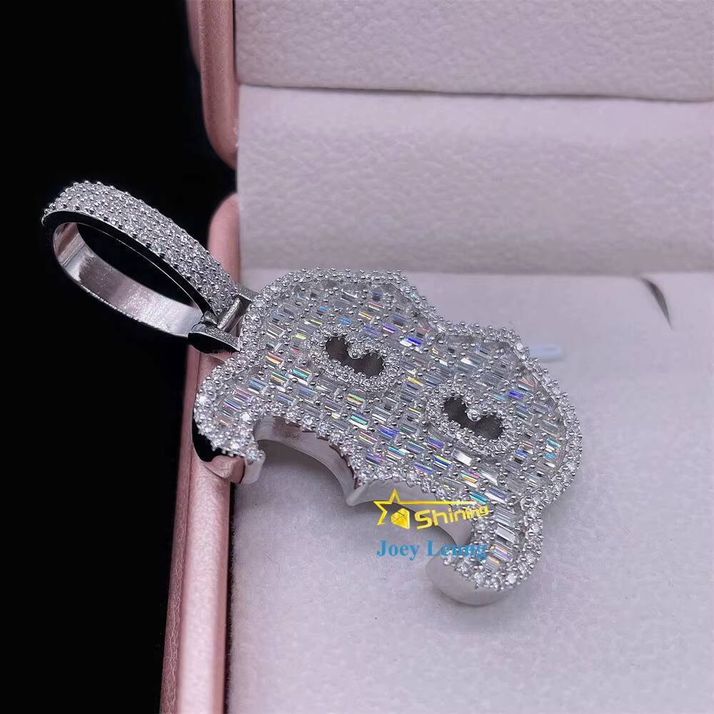 GRA Certificate 925 Sterling Silver VVS Diamond Mossinate Iced Out Jewelry Initial Letter Custom Moissanite Pendant Hip Hop