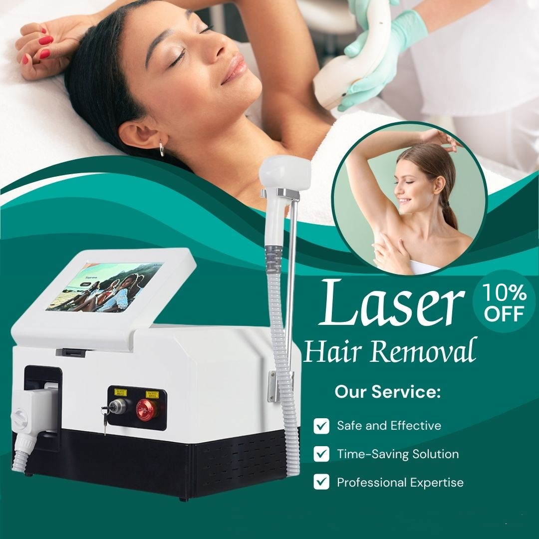 Diode Laser Hair Removal Machine For Beauty Spa Professional 755 808 1064nm Triple Wavelength Painless Hair Reduction Equipment