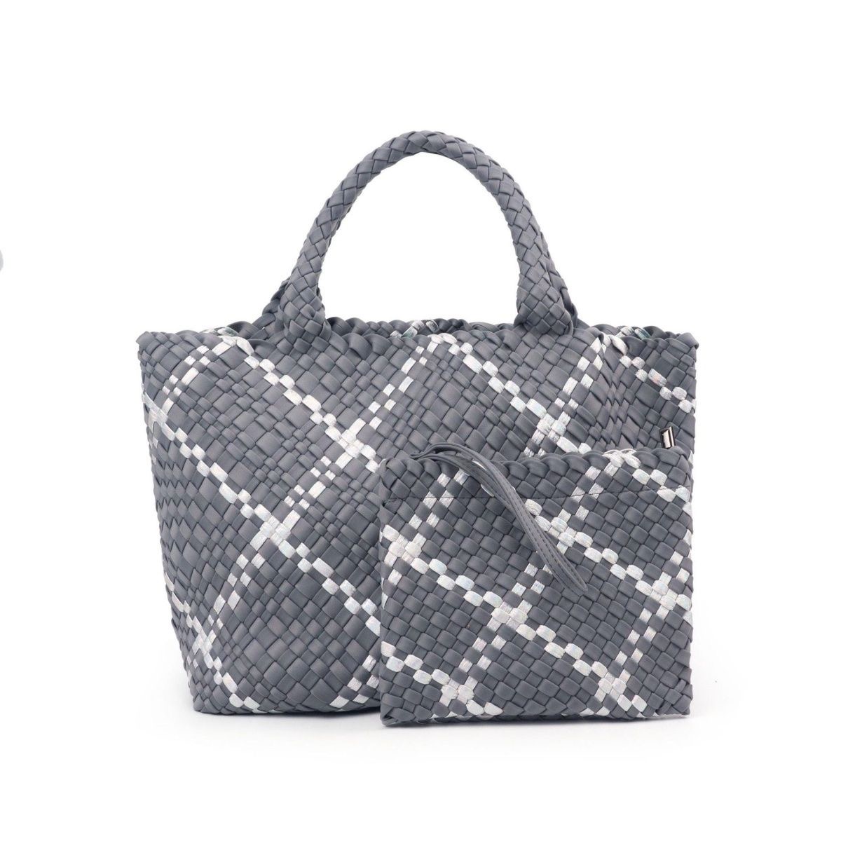 Spacious Casual Crossbody Satchel for Ladies Waterproof Neoprene Design w/ Pocketed Accessory Bag