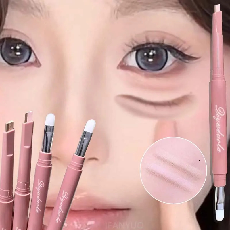 Brightening Aegyo Sal Pencil Waterproof Natural DualColor Lying Silkworm UnderEye Highlighter Shadow Pen Contour Eye Makeup 251027