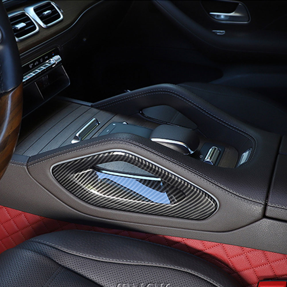 Car Carbon Fiber Center Console Armrest Box Side Panel Protector Cover Trim For Mercedes Benz GLS450 X167 GLE350 W167 GLE Coupe 53 AMG 580 63 AMG Inte