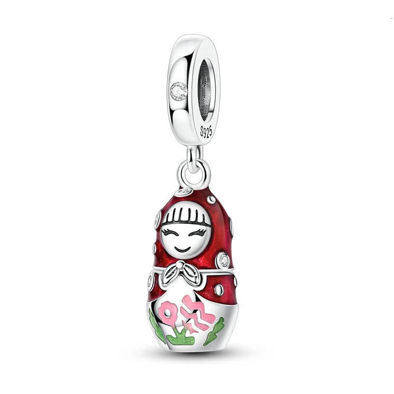 2025 Charmsred Little Girl The Nesting Doll Can Be Opened Dangle Pendants Fit Bangle Bracelet Necklace DIY Jewelry 251021