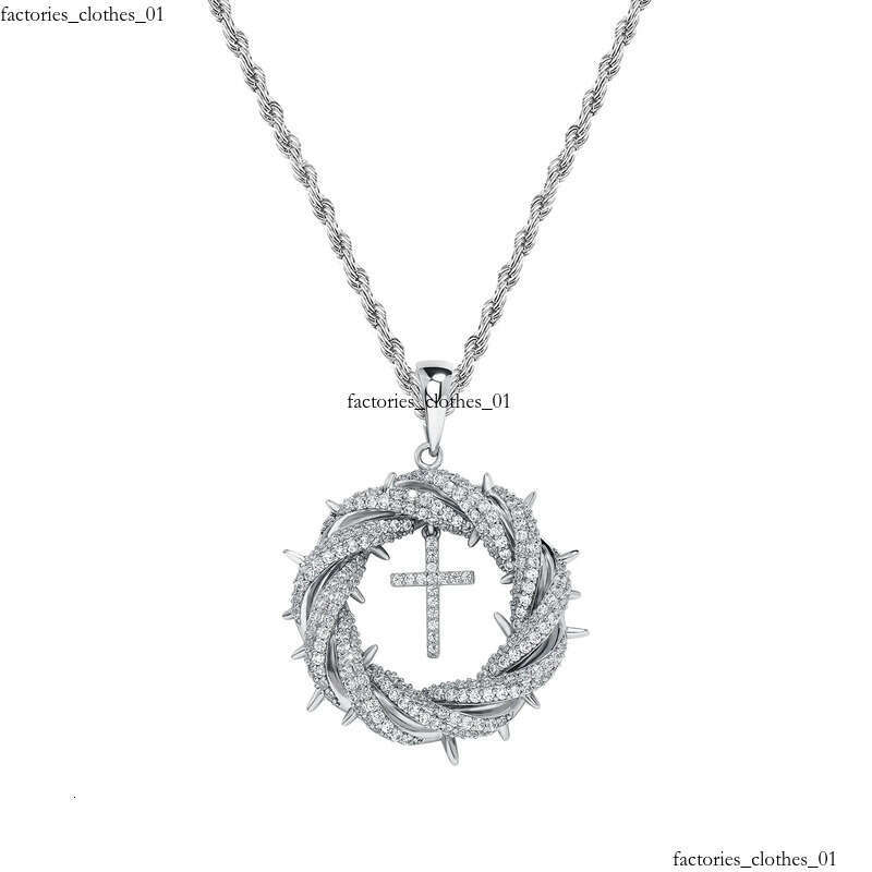 Hip Hop Vintage Cross Pendant Necklace Gold Plated Women Mens Religion Jewelry