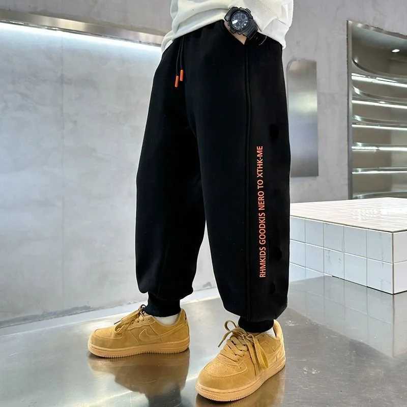 Boys Lambswool Thick Pants Teenager Padded Plush Velvet Sports Trousers Kids Warm Snow Clothing Children Winter Cotton PantsT251027