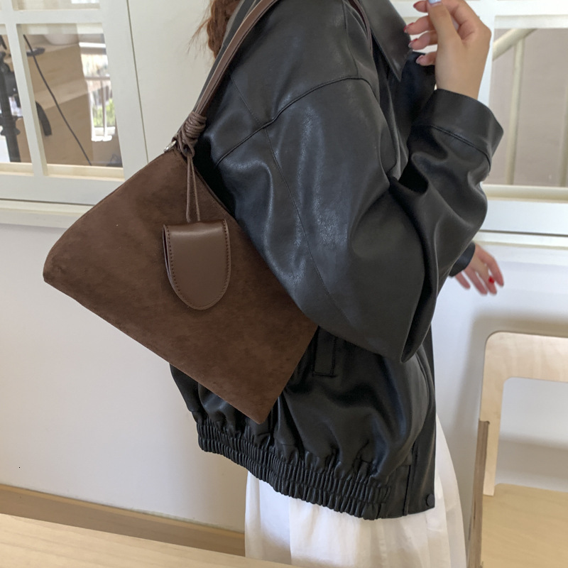 Free shipping designer bag New High-Value Versatile Fashionable Commuter Melad Suede Underarm Handbag Single Shoulder Crossbody Bag