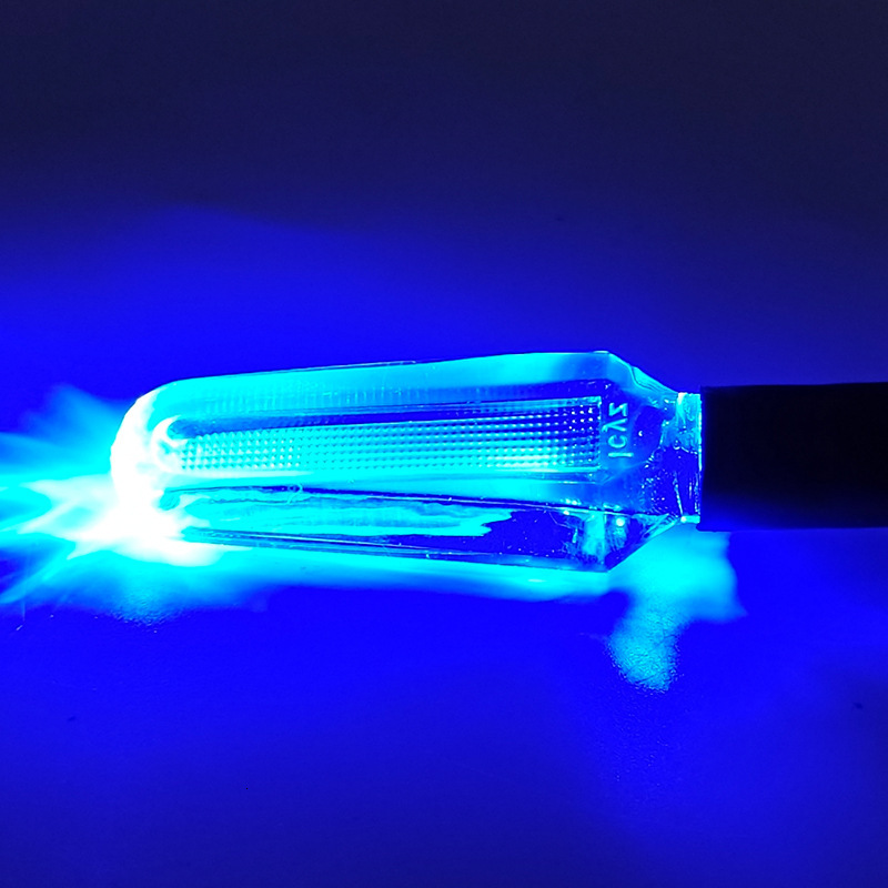 LED Crystal Turn Signal Motorcycle Electric Vehicle Modified Light 12V Universal