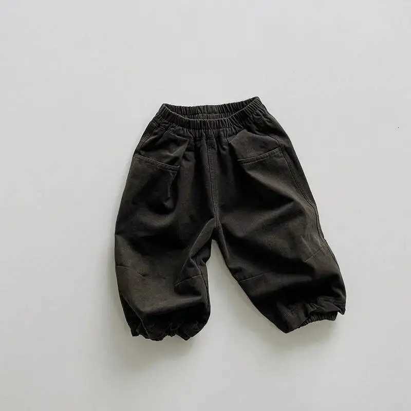 Spring Autumn Children Pants 18Y Boys Cotton Spliced Loose Casual Wide Leg Trousers Jogger Korean Toddler Wear For Kids ClothesT251027