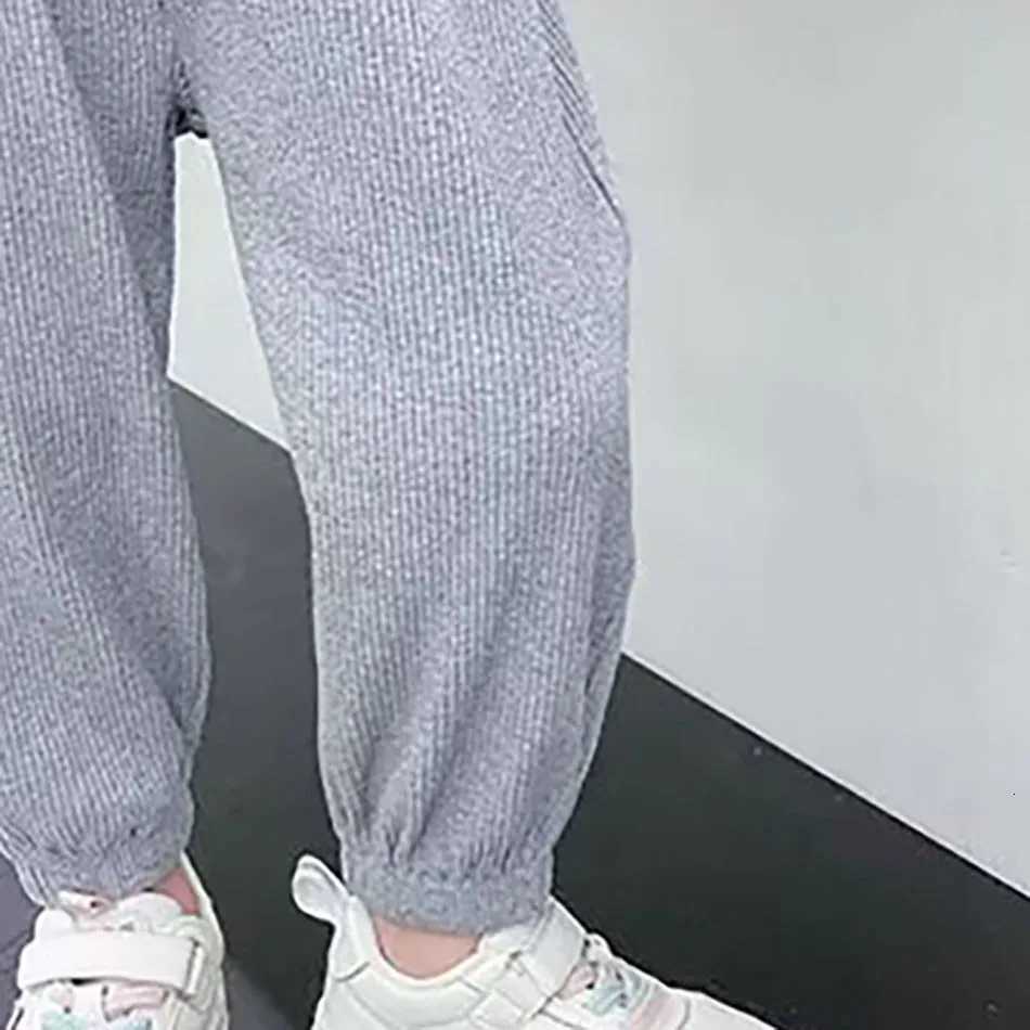 Durable and Soft Girls Joggers with Cartoon Embroidery Pants Great for Daily Wear and Sports Activities Kids PantsT251027