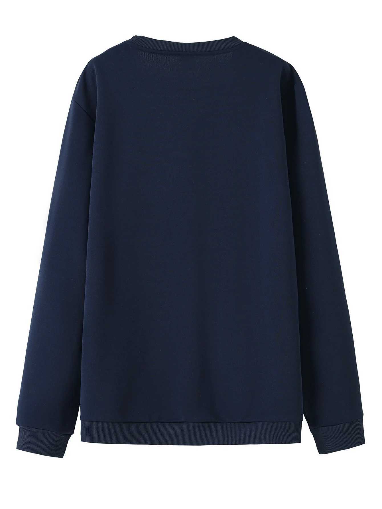 Mens autumn and winter fashionable casual loose fashion TRUST NO ONE print pullover long sleeved warm round neck sweatshirt W251027