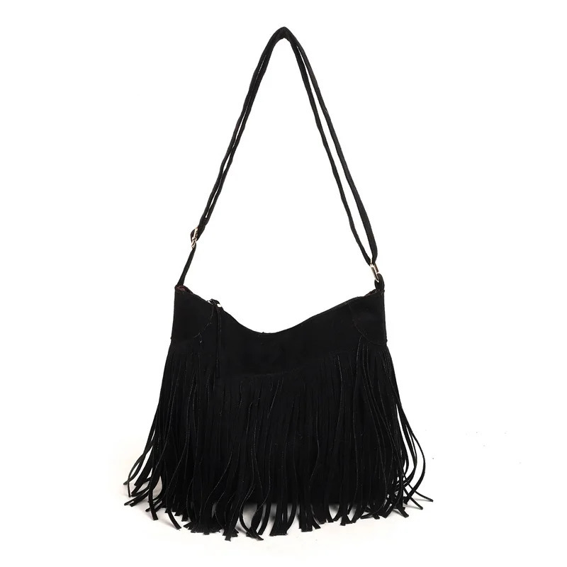 Women Boho Shoulder Bag Y2K Retro Versatile Crossbody Tassel Purse Beach Bag Straw Bag 251027