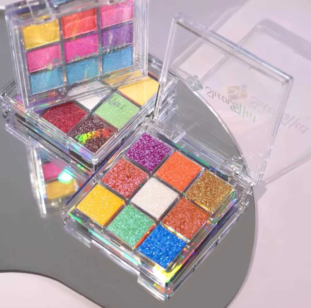 Sheeneffect 9 Colors Eyeshadow Palette Powder Glitter Shimmer Chameleon Blendable Fine Flash Easy to Wear Eye MakeupXJ251027