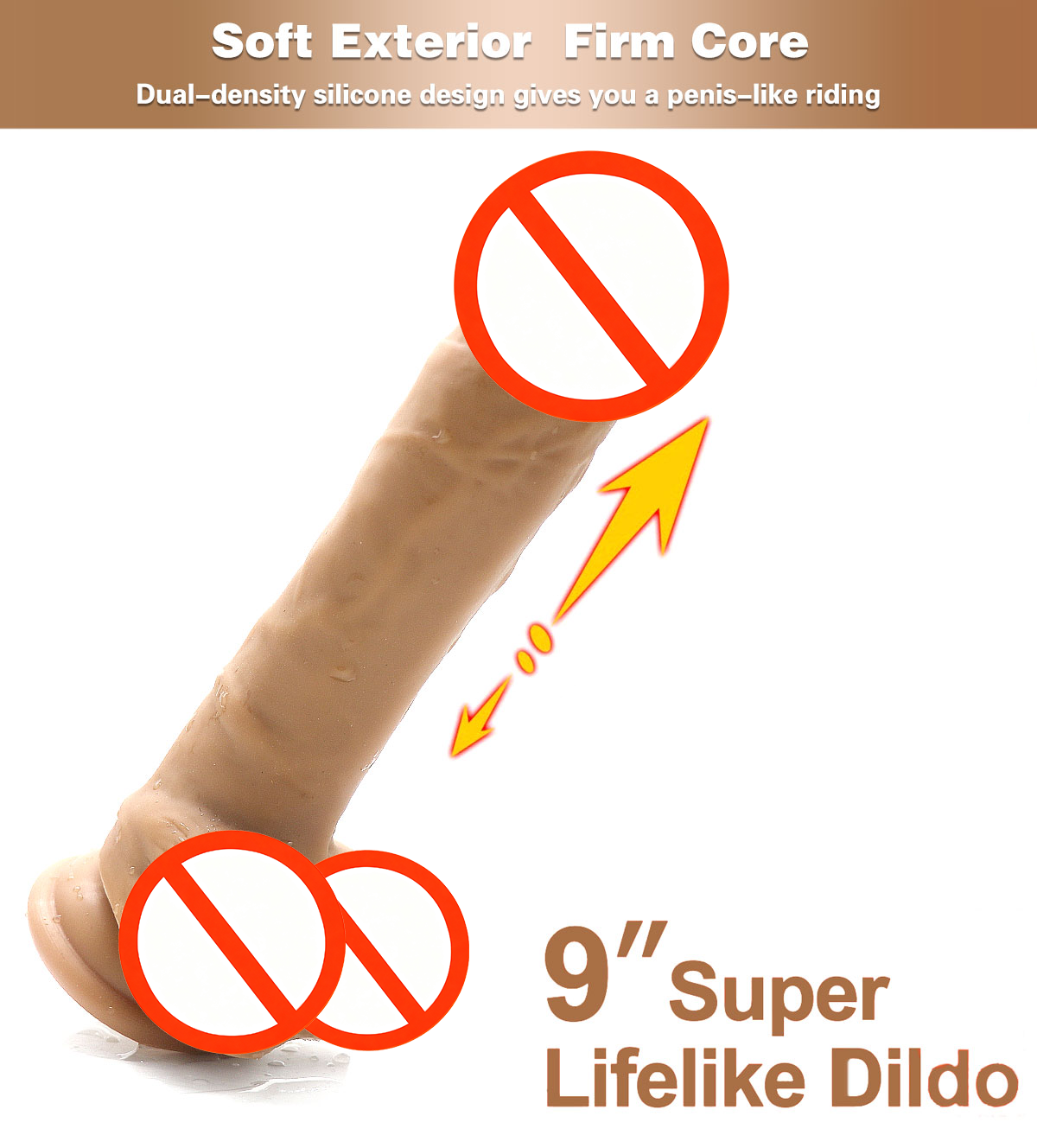 Realistic Big-Headed Silicone Butt Plug with Ergonomic Design