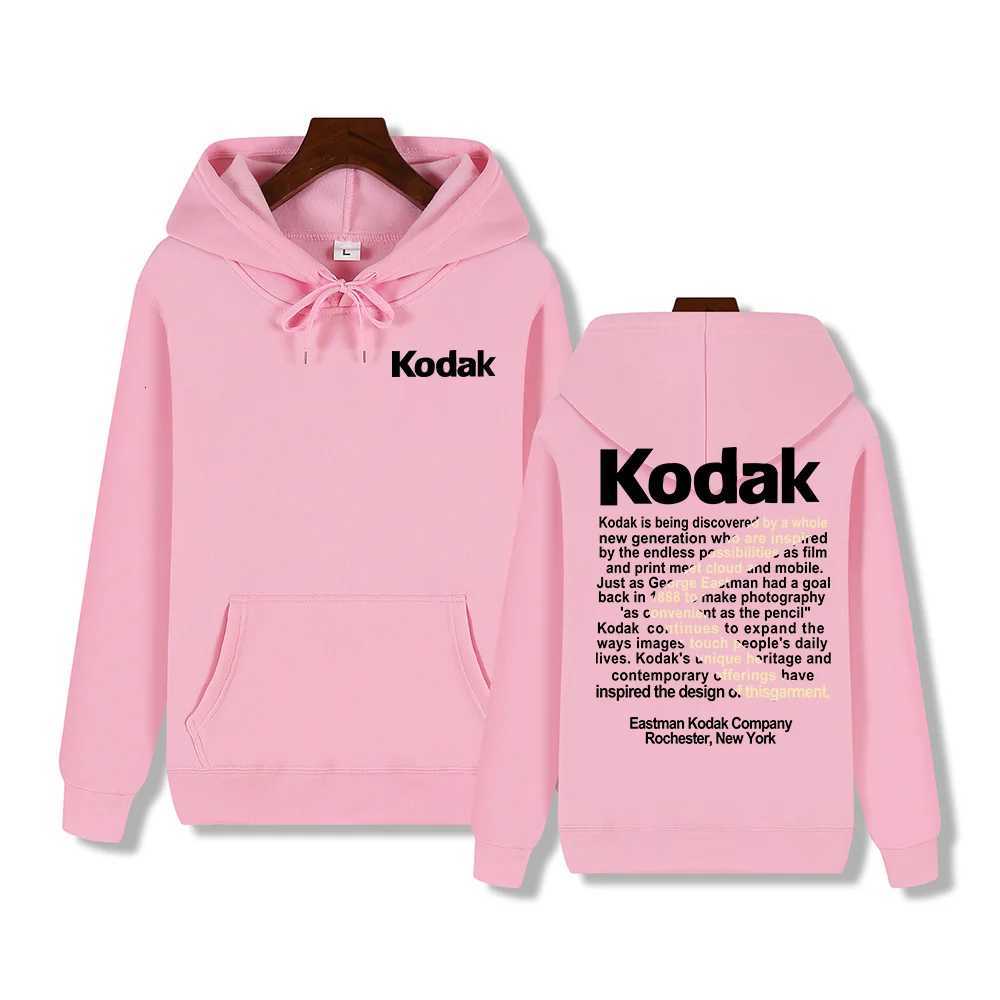 Kodak Brand New Retro Trend Y2K Print Fashion Mens Sportswear Autumn Winter Daily Street Casual Comfortable Loose Sports Hoodie W251027