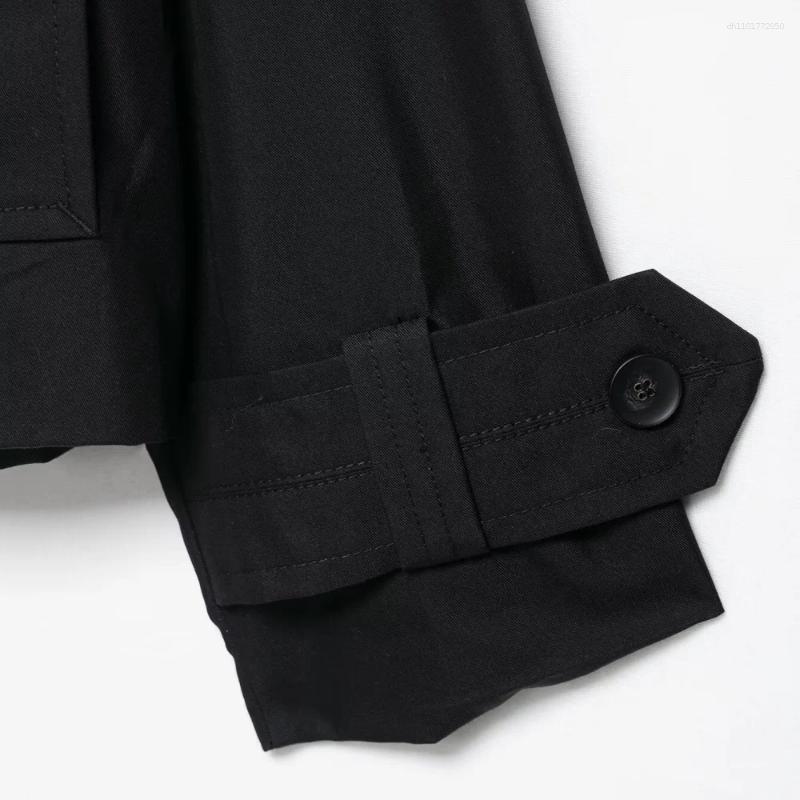 Women's Jackets Loose Fitting Top With Collar Long Sleeved Double Breasted Button Pocket Autumn And Winter Fashion Short Win