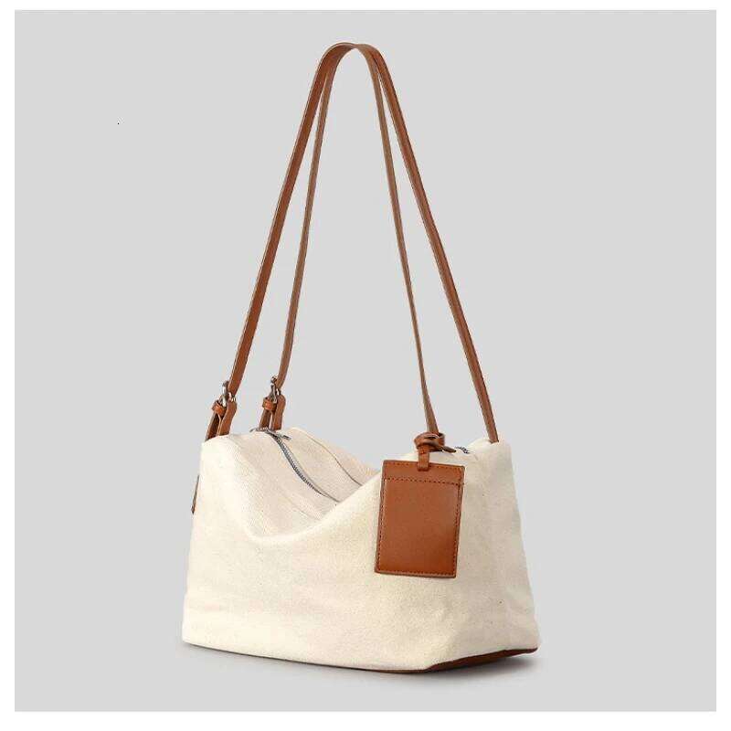 Canvas Shoulder Niche Design Women Commuter Tote Bags Lazy Style Large Capacity Female Daily Handbags 251027