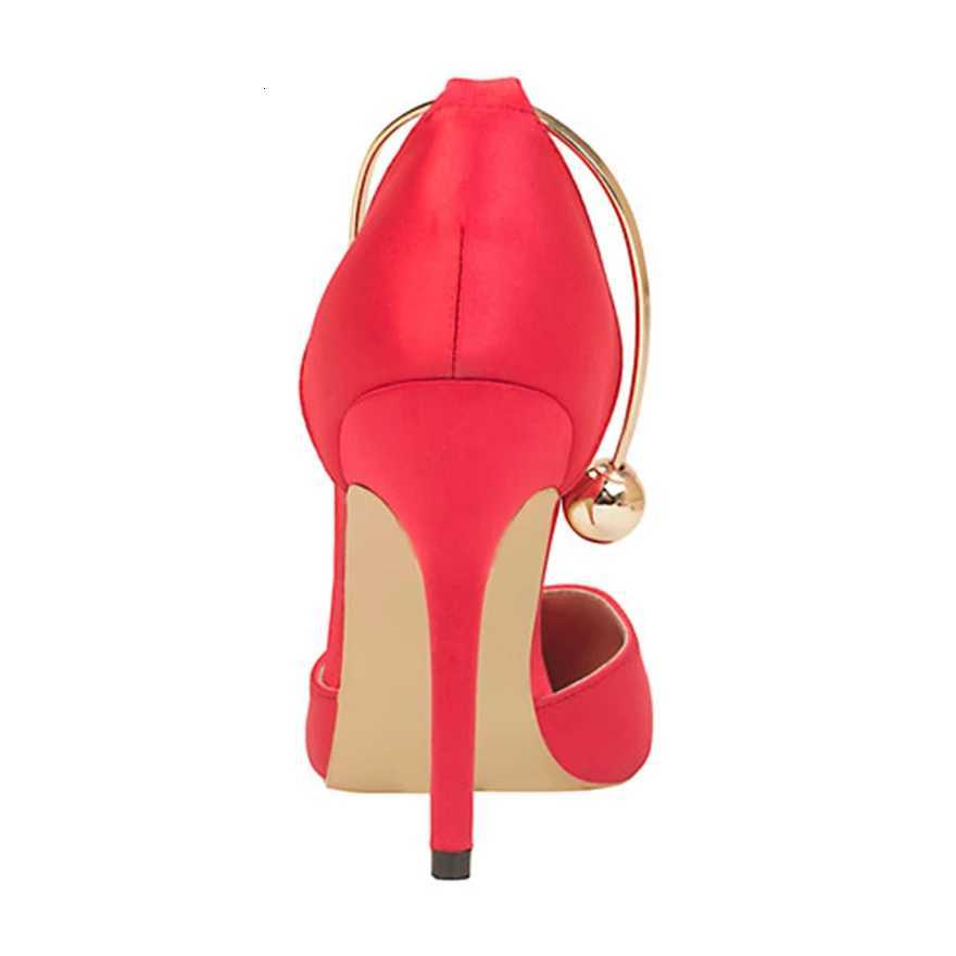 2025 New Elegant Pearl Metal Buckle High Heels Women Sandals Korean Fi Soft Silk Pointed Ladies Shoes Party Sandals ShallowXJ251027