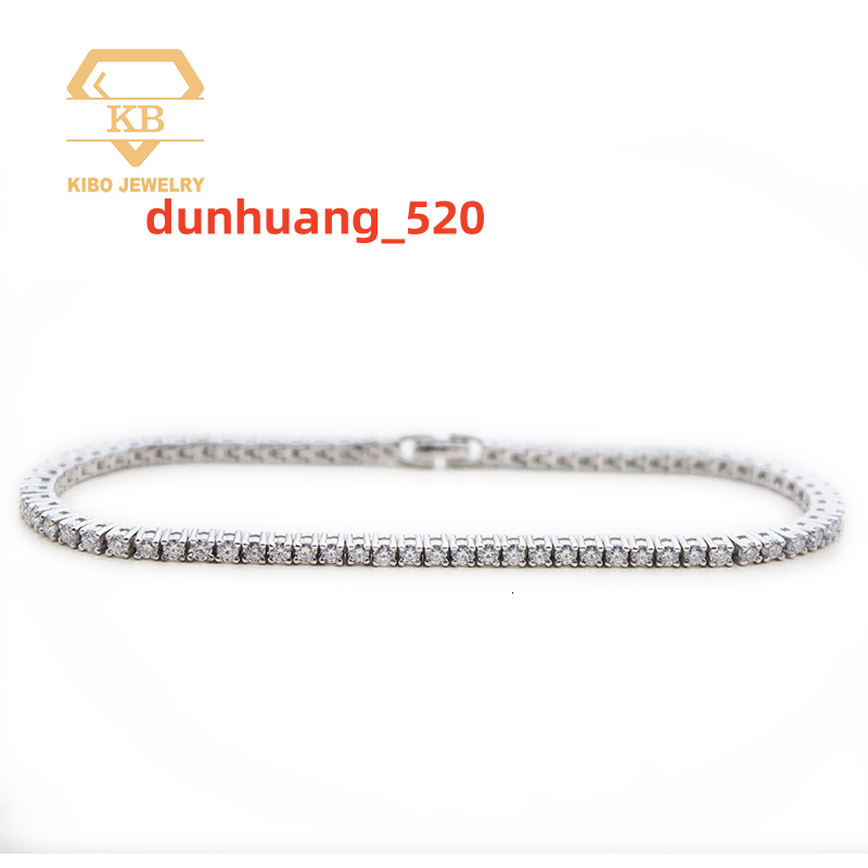 925 Silver White Black Yellow Pink Color Moissanite Diamonds Tennis Hip Hop Men Bracelet 4mm Tennis Necklace Chain