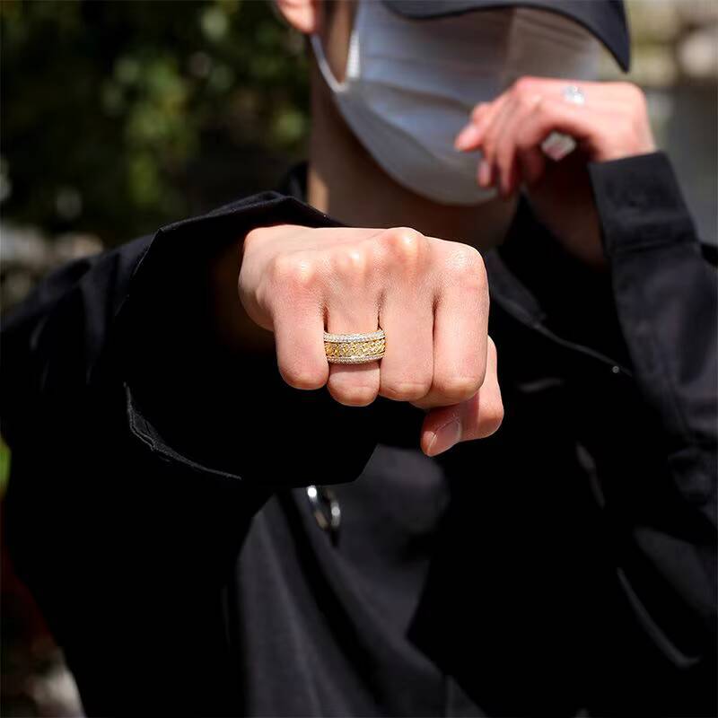 Jewellery Fashion Selling 925 Silver Ring Unisex Moissanite Wedding Engagement Moissanite Ring