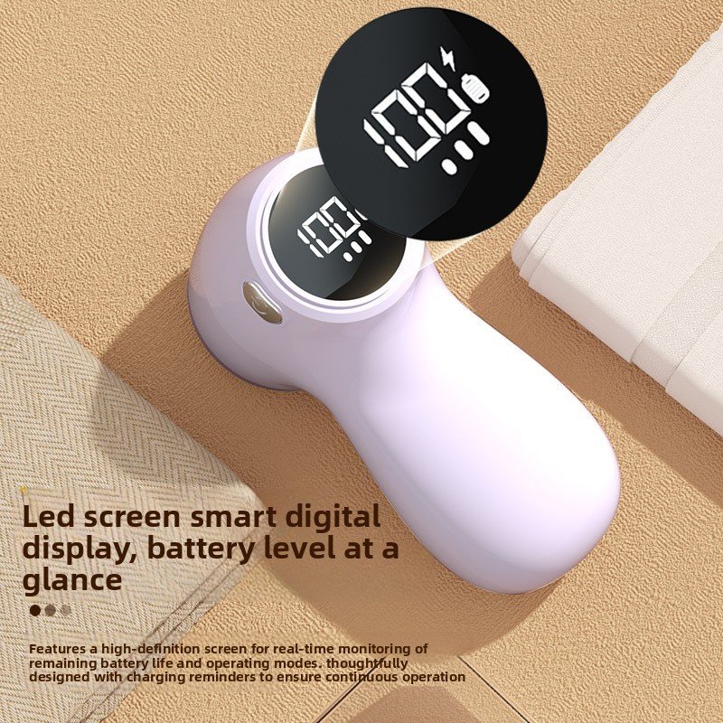 Smart Digital Sweater Defuzzer - Clothes-Safe Suction & Shaving 2-in-1 Fast De-fuzzing Large Battery 2-Speed Adjustment-MQ-1