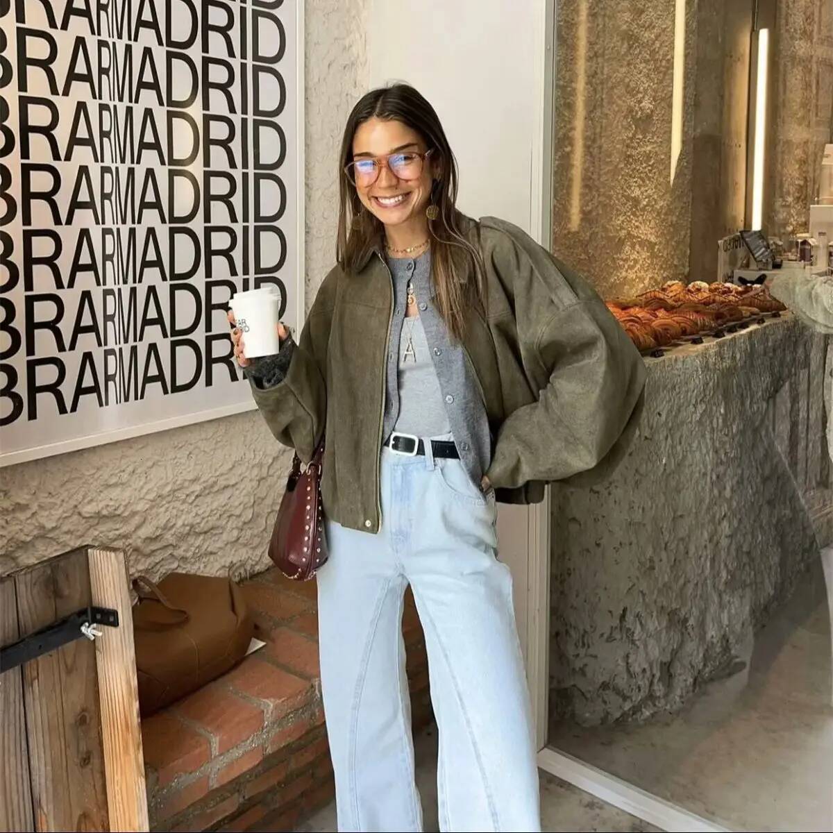 winter jacket women Vintage Autumn Winter Coat For Women 2025 Turn Down Collar Bamber Jacket Female Casual Street Clothes Lady Outfit Solid Jackets