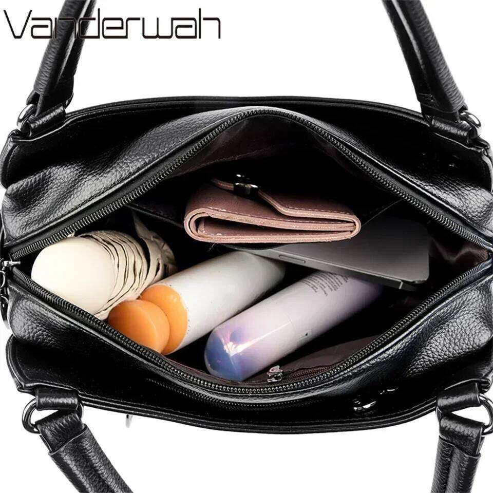 Fashion Soft Leather Handbag For Women Branded Shoulder Bags Crossbody Bag New Ladies Designer Purse Bolsos Mujeres