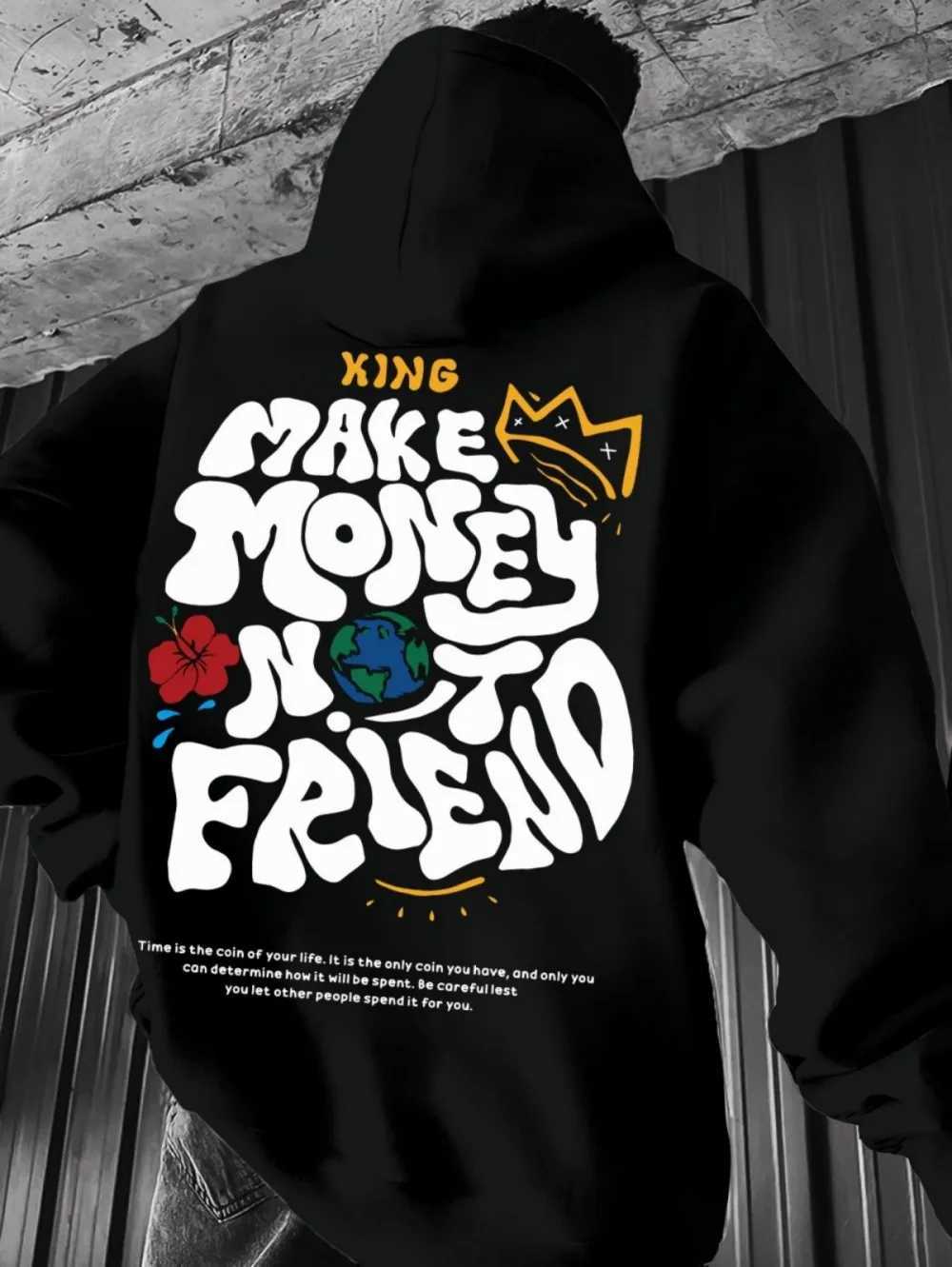 2025 New Mens Autumn Personalized Letter Graffiti Printed Soft and Comfortable Hoodie Outdoor Street Style Clothing W251027